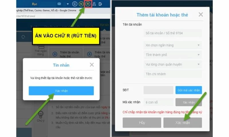 Các bước rút tiền tại Kubet