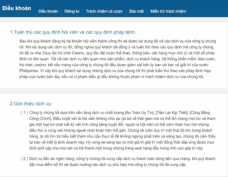 Chấp nhận mọi điều khoản